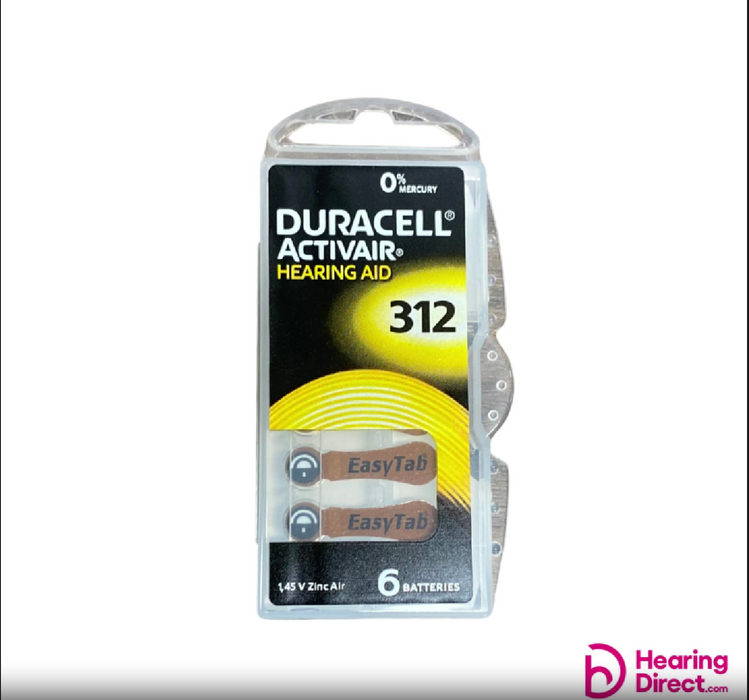 Duracell Hearing Aid Batteries Size 312 Pack of 60