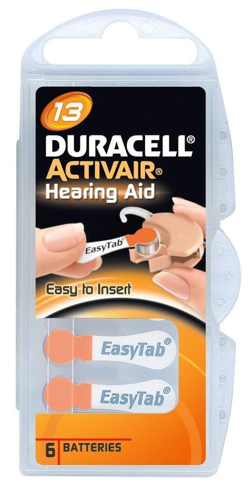 Duracell Activair Hearing Aid Batteries Size 13-HearingDirect-brand_Duracell,price_$4 - $4.99,size_Size 13,type_Pack of 6