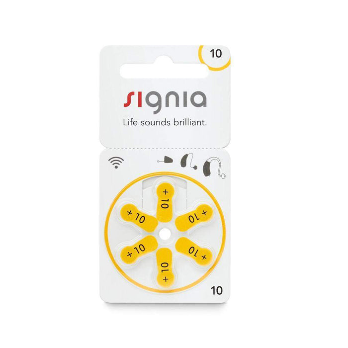 Signia Hearing Aid Batteries Size 10-HearingDirect-brand_Siemens,brand_Signia,price_$4 - $4.99,size_Size 10,type_Pack of 6