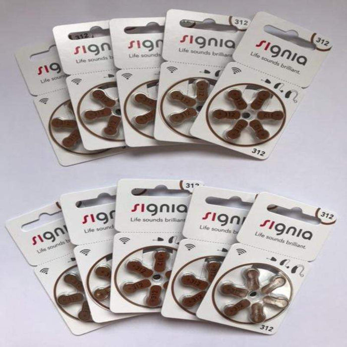 Signia Hearing Aid Batteries Size 312 Pack of 60-HearingDirect-brand_Siemens,brand_Signia,price_$20 - $29.99,size_Size 312,type_Pack of 60