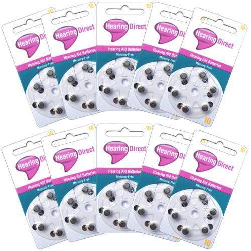 Hearing Direct Hearing Aid Batteries Size 10 Pack of 60-HearingDirect-brand_Hearing Direct,price_$10 - $19.99,size_Size 10,type_Pack of 60