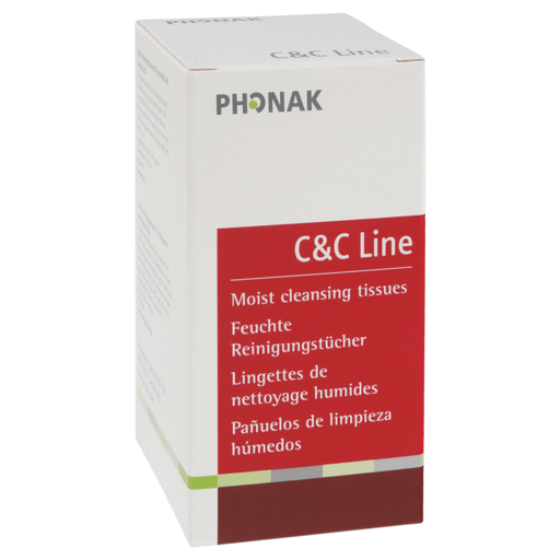Phonak C&C Line Cleansing Tissues CT3 (25 Tissues)-HearingDirect-brand_Phonak,type_Cleaning kit