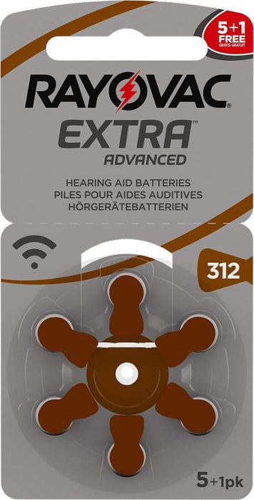 Rayovac Hearing Aid Batteries Size 312-HearingDirect-brand_Rayovac,price_$2 - $2.99,size_Size 312,type_Pack of 6
